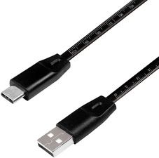 Câble USB 2.0 avec règle, USB-A mâle - USB-C mâle