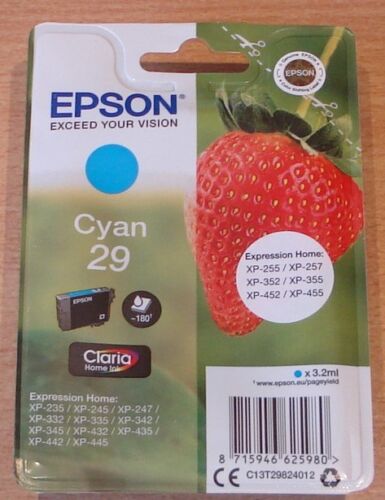 Cartouche Epson T29 Cyan 