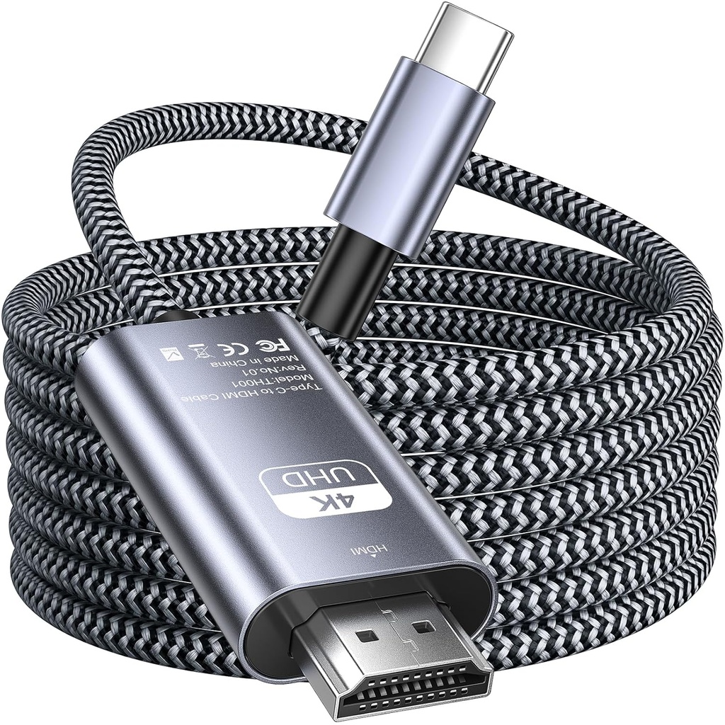 Câble usb c vers hdmi 4k - 2 mètres