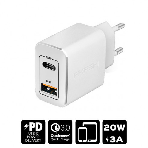Charg/sect/intel usb-c/usb 3a 20w wh