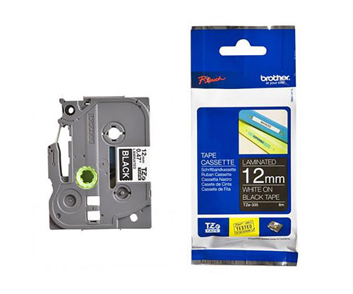 Ruban brother TZE 335 BLANC-NOIR