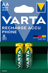 [pileaa2] 2 Piles rechargeables 1600mAh AA Varta