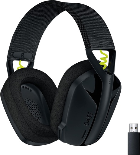[casque18] Logitech G435 LIGHTSPEED & Bluetooth sans Fil Casque Gamer léger